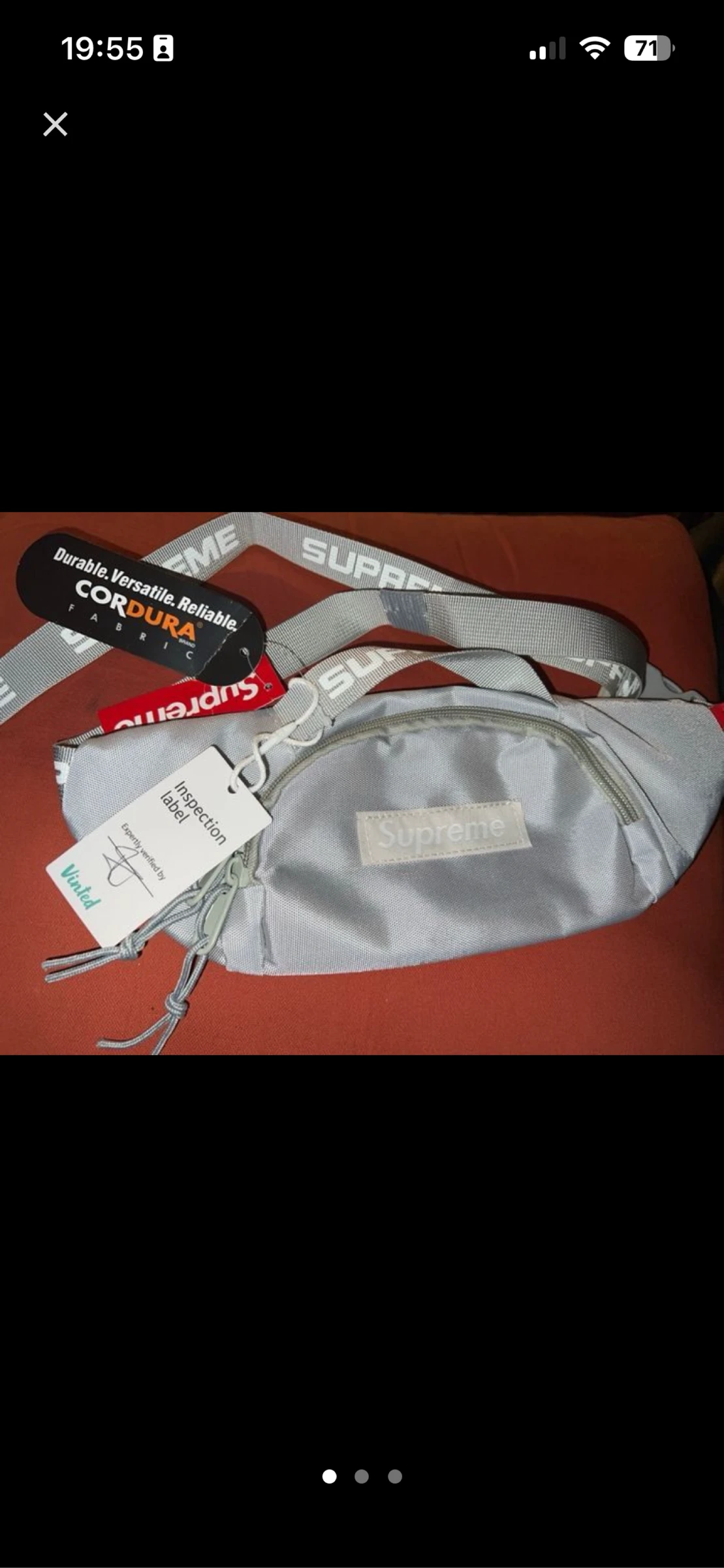 Supreme Silver Cordura Fanny Pack - New With Authenticity Tag – photo 2